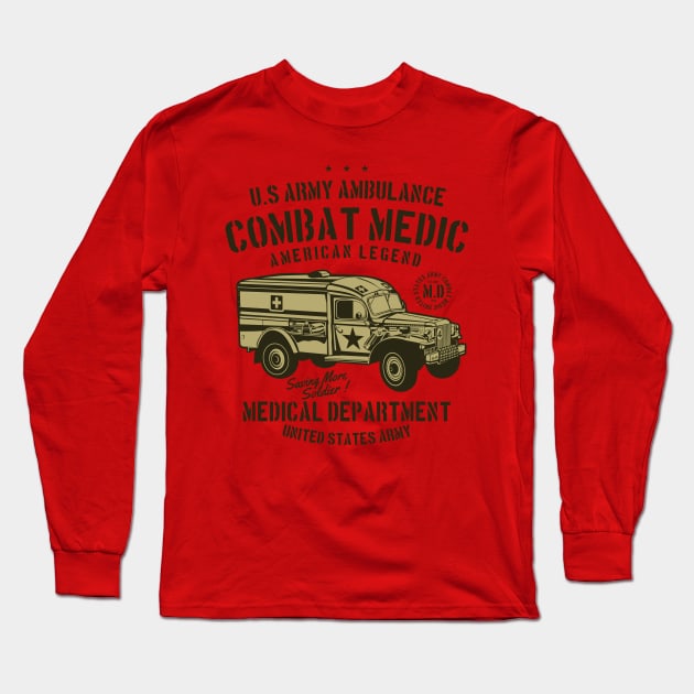 Combat Medic Long Sleeve T-Shirt by PaunLiviu